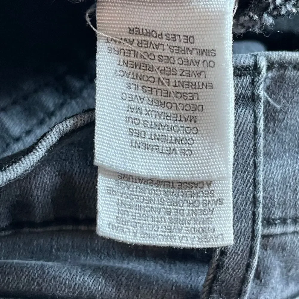 Free People‎ Busted Knee Distressed Black Jeans